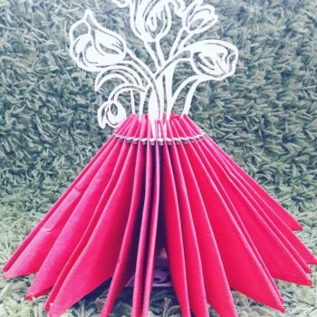 Intra απο ξύλο plywood 3mm-4mm πάχος - Πρότυπο θήκης χαρτοπετσέτας μπουκέτο λουλουδιών Δίασταση 30x30 cm Intraeaxys-eo0qjk51 - Image 1