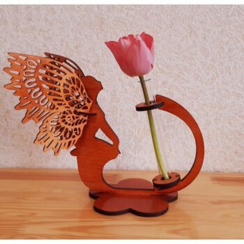 Intra απο ξύλο plywood 3mm-4mm πάχος - Αγγελική λουλουδιών φυτευτής Δίασταση 30x30 cm Intraeaxys-91jdxk41 - Image 1