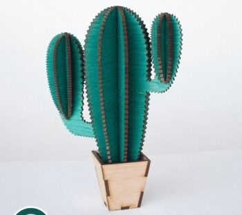 Intra απο ξύλο plywood 3mm-4mm πάχος - Ξύλινος Κάκτος Δίασταση 30x30 cm Intraeaxys-r7vmqjl7 - Image 1