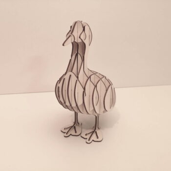 Intra απο ξύλο plywood 3mm-4mm πάχος - Ξύλινη πάπια 3D παζλ Δίασταση 30x30 cm Intraeaxys-eoxlgvvo - Image 3