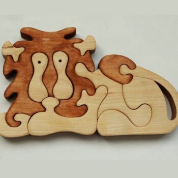 Intra απο ξύλο plywood 3mm-4mm πάχος - Ξύλινο παζλ λιοντάρι Δίασταση 30x30 cm Intraeaxys-078ywlno - Image 1