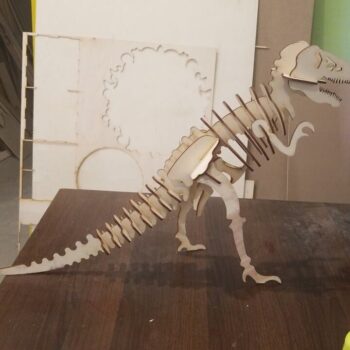 Intra απο ξύλο plywood 3mm-4mm πάχος - Tyrannosaurus Dinosaur 3D Puzzle 3mm Δίασταση 30x30 cm Intraeaxys-p7ymwnp7 - Image 1