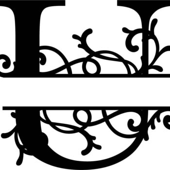 Intra απο ξύλο plywood 3mm-4mm πάχος - Άνθησε διάσπαση μονόγραμμα U επιστολή Δίασταση 30x30 cm Intraeaxys-ro6ydpn7 - Image 1