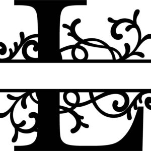 Intra απο ξύλο plywood 3mm-4mm πάχος - Γράμμα L Flourished Split Monogram Δίασταση 30x30 cm Intraeaxys-e1gk5zyo