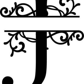 Intra απο ξύλο plywood 3mm-4mm πάχος - Furished Split Monogram J Letter Δίασταση 30x30 cm Intraeaxys-67wlz2m1 - Image 1