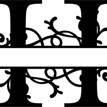 Intra απο ξύλο plywood 3mm-4mm πάχος - Άνθησε διάσπαση μονόγραμμα Η επιστολή Δίασταση 30x30 cm Intraeaxys-eoxl8rvo - Image 1