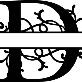 Intra απο ξύλο plywood 3mm-4mm πάχος - Άνθησε διάσπαση μονόγραμμα Δ γράμμα Δίασταση 30x30 cm Intraeaxys-d1lvm46o - Image 1