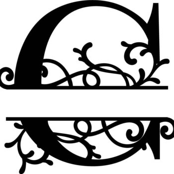 Intra απο ξύλο plywood 3mm-4mm πάχος - Άνθησε διάσπαση μονόγραμμα Γ γράμμα Δίασταση 30x30 cm Intraeaxys-voq2d8do - Image 1