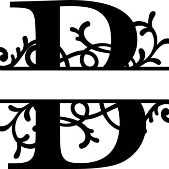 Intra απο ξύλο plywood 3mm-4mm πάχος - Flourished Split Monogram B Letter Δίασταση 30x30 cm Intraeaxys-r1z20n21 - Image 1