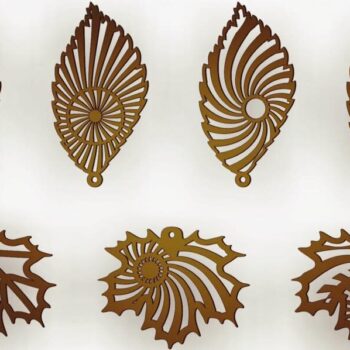 Intra απο ξύλο plywood 3mm-4mm πάχος - Σκουλαρίκια Δίασταση 3x3 cm Intraeaxys-pokegdoj - Image 1