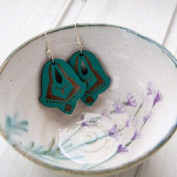 Intra απο ξύλο plywood 3mm-4mm πάχος - Ξύλινα σκουλαρίκια Δίασταση 3x3 cm Intraeaxys-e1gm3d1l - Image 1