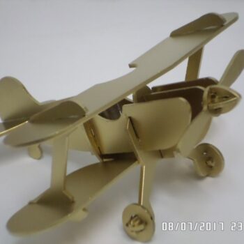 Intra απο ξύλο plywood 3mm-4mm πάχος - Εκλεκτής ποιότητας ρετρό αεροσκάφος Μοντέλο αεροπλάνου διπλάνου Δίασταση 30x30 cm Intraeaxys-lopqlwk7 - Image 1