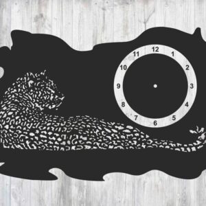 Intra απο ξύλο plywood 3mm-4mm πάχος - Πρότυπο ρολογιού λεοπάρ Δίασταση 30x30 cm Intraeaxys-yon0z227