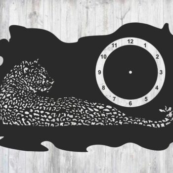 Intra απο ξύλο plywood 3mm-4mm πάχος - Πρότυπο ρολογιού λεοπάρ Δίασταση 30x30 cm Intraeaxys-yon0z227 - Image 1