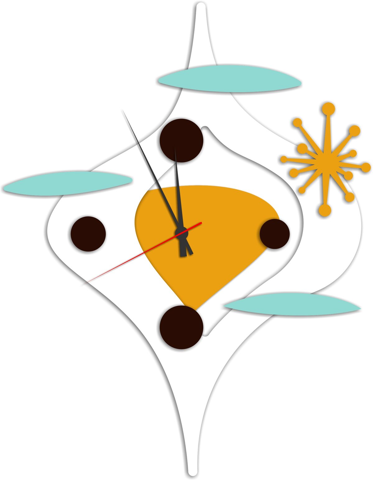 Intra απο ξύλο plywood 3mm-4mm πάχος - Πρότυπα ρολογιών τοίχου μοντέρνου σχεδίου Δίασταση 30x30 cm Intraeaxys-d1lvnygo