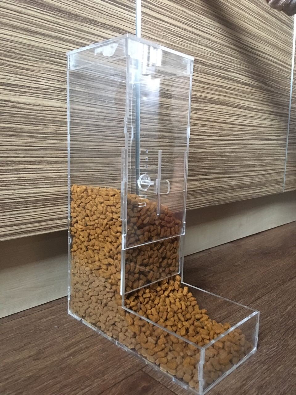 Intra απο ξύλο plywood 3mm-4mm πάχος - Ακρυλικός τροφοδότης κατοικίδιων Δίασταση 20x20 cm Intraeaxys-r1z2m2m1