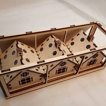 Intra απο ξύλο plywood 3mm-4mm πάχος - Χριστουγεννιάτικα δεντρόσπιτα Χριστουγεννιάτικα στολίδια 3mm Δίασταση 10x10 cm Intraeaxys-51rrk4r1 - Image 3