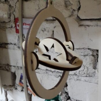 Intra απο ξύλο plywood 3mm-4mm πάχος - Χριστουγεννιάτικο Στολίδι Ξύλινη Μπάλα 4mm Δίασταση 10x10 cm Intraeaxys-lopqjqk7 - Image 1