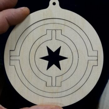 Intra απο ξύλο plywood 3mm-4mm πάχος - Χριστουγεννιάτικο Στολίδι Ξύλινη Μπάλα 4mm Δίασταση 10x10 cm Intraeaxys-lopqjqk7 - Image 3