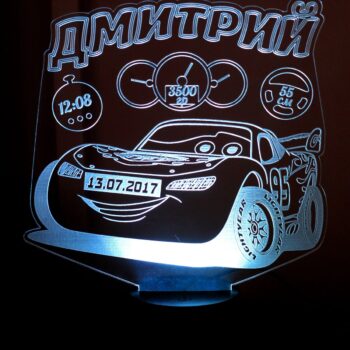 Intra απο ξύλο plywood 3mm-4mm πάχος - Автомобили 3d ночной свет Δίασταση 30x30 cm Intraeaxys-0756j31z - Image 1