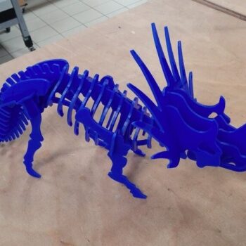 Intra απο ξύλο plywood 3mm-4mm πάχος - Styracosaurus Dinosaur 3D Puzzle 3mm Δίασταση 30x30 cm Intraeaxys-67wlwl31 - Image 3