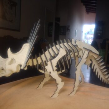 Intra απο ξύλο plywood 3mm-4mm πάχος - Styracosaurus Dinosaur 3D Puzzle 3mm Δίασταση 30x30 cm Intraeaxys-67wlwl31 - Image 4