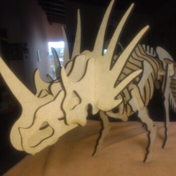 Intra απο ξύλο plywood 3mm-4mm πάχος - Styracosaurus Dinosaur 3D Puzzle 3mm Δίασταση 30x30 cm Intraeaxys-67wlwl31 - Image 5