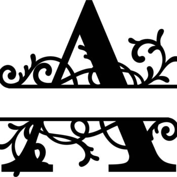 Intra απο ξύλο plywood 3mm-4mm πάχος - Άνθησε Σπλιτ Μονόγραμμα Ένα γράμμα Δίασταση 30x30 cm Intraeaxys-075yde8o - Image 1