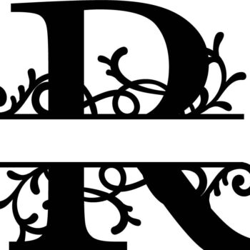 Intra απο ξύλο plywood 3mm-4mm πάχος - Διαίρεση μονόγραμματος Γράμμα R Δίασταση 30x30 cm Intraeaxys-p7ymm2p7 - Image 1