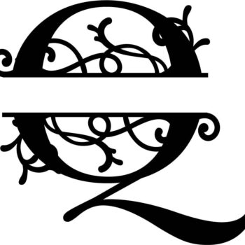 Intra απο ξύλο plywood 3mm-4mm πάχος - Διαίρεση μονόγραμματος Γράμμα Q Δίασταση 30x30 cm Intraeaxys-67wllp21 - Image 1