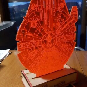 Intra απο ξύλο plywood 3mm-4mm πάχος - Star Wars Millenium Falcon and Stand 3D Optical Illusion Lamp Δίασταση 30x30 cm Intraeaxys-eo0qln51