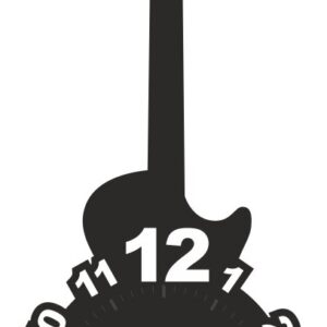 Intra απο ξύλο plywood 3mm-4mm πάχος - Πρόσοψη ρολογιού σε σχήμα κιθάρας Δίασταση 30x30 cm Intraeaxys-d1lvv6yo