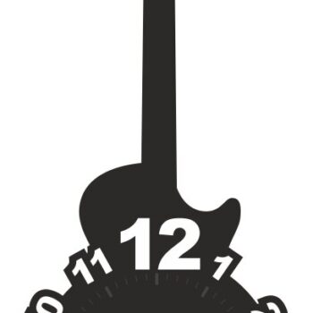 Intra απο ξύλο plywood 3mm-4mm πάχος - Πρόσοψη ρολογιού σε σχήμα κιθάρας Δίασταση 30x30 cm Intraeaxys-d1lvv6yo - Image 1