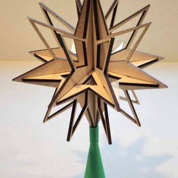 Intra απο ξύλο plywood 3mm-4mm πάχος - Ακρυλικό Moravian Star 26 Point Δίασταση 20x20 cm Intraeaxys-eo209k67 - Image 1