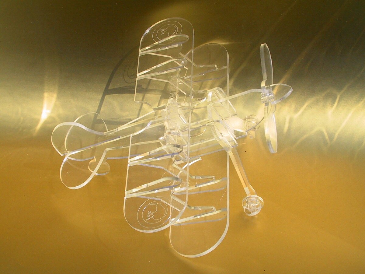 Intra απο ξύλο plywood 3mm-4mm πάχος - Διπλάνο 3D παζλ Δίασταση 30x30 cm Intraeaxys-eoxqmx1z