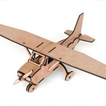 Intra απο ξύλο plywood 3mm-4mm πάχος - ting Airplane x16 Αρχείο PDF Δίασταση 30x30 cm Intraeaxys-eo25p6o8 - Image 1