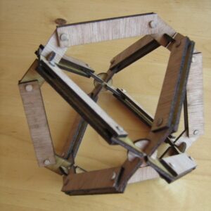 Intra απο ξύλο plywood 3mm-4mm πάχος - Οκτάεδρο μοντέλο κιτ Δίασταση 30x30 cm Intraeaxys-67wz9gm7