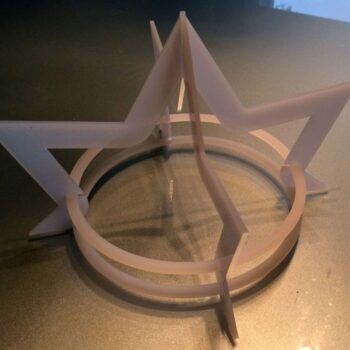 Intra απο ξύλο plywood 3mm-4mm πάχος - Στέμμα του Κόμματος Δίασταση 30x30 cm Intraeaxys-r1z0vgno - Image 1