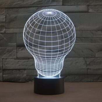 Intra απο ξύλο plywood 3mm-4mm πάχος - Λάμπα φωτός 3D LED Illusion Night Light Light Δίασταση 30x30 cm Intraeaxys-d1l9jx1m - Image 1