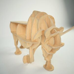 Intra απο ξύλο plywood 3mm-4mm πάχος - Bull 3D Ξύλινο παζλ Δίασταση 30x30 cm Intraeaxys-joedlj51