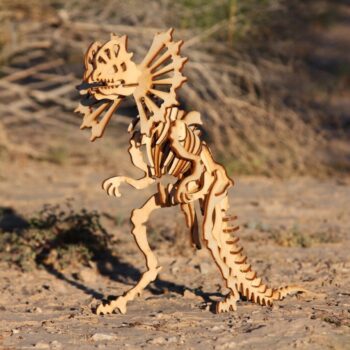 Intra απο ξύλο plywood 3mm-4mm πάχος - Dilophosaurus Dinosaur 3D Puzzle Model 3mm Δίασταση 30x30 cm Intraeaxys-pok3r087 - Image 1