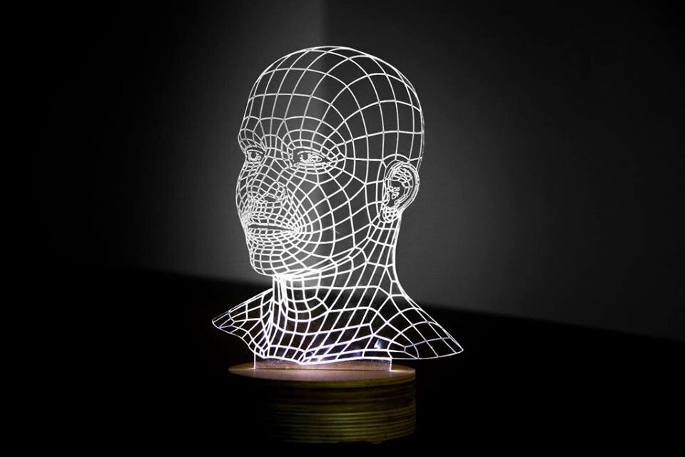 Intra απο ξύλο plywood 3mm-4mm πάχος - 3D Φως νύχτας Δίασταση 30x30 cm Intraeaxys-6o3y4937