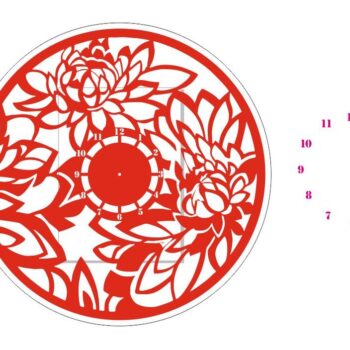 Intra απο ξύλο plywood 3mm-4mm πάχος - Chasy tsvetyv12 Δίασταση 30x30 cm Intraeaxys-6o3d8j7n - Image 1