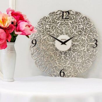 Intra απο ξύλο plywood 3mm-4mm πάχος - Κομψό στολίδι ρολόι Δίασταση 10x10 cm Intraeaxys-91j6m47m - Image 1