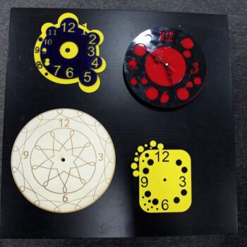 Intra απο ξύλο plywood 3mm-4mm πάχος - Όμορφο ρολόι τοίχου διάνυσμα για cnc router ή λέιζερ Δίασταση 30x30 cm Intraeaxys-r7vx6lod - Image 1