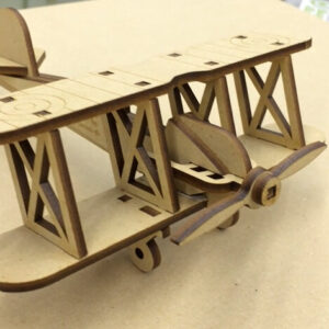 Intra απο ξύλο plywood 3mm-4mm πάχος - Bi Plane 0,125in Ξύλινο παιχνίδι αεροπλάνο Δίασταση 30x30 cm Intraeaxys-lop08z1w