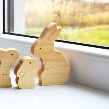 Intra απο ξύλο plywood 3mm-4mm πάχος - Πασχαλινά παιδικά παιχνίδια δώρου Ξύλινο Bunny Puzzle Bunny Family Δίασταση 30x30 cm Intraeaxys-zo9ywny7 - Image 3