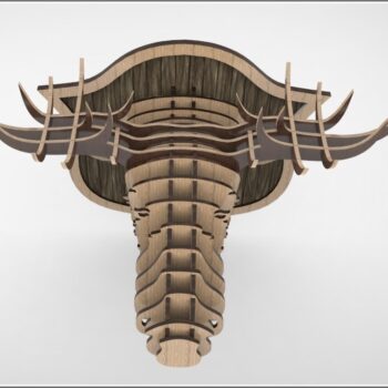 Intra απο ξύλο plywood 3mm-4mm πάχος - Elk Head Trophy Δίασταση 30x30 cm Intraeaxys-ro6y40q7 - Image 5