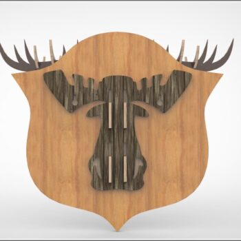 Intra απο ξύλο plywood 3mm-4mm πάχος - Elk Head Trophy Δίασταση 30x30 cm Intraeaxys-ro6y40q7 - Image 7