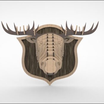 Intra απο ξύλο plywood 3mm-4mm πάχος - Elk Head Trophy Δίασταση 30x30 cm Intraeaxys-ro6y40q7 - Image 8